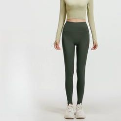 Sinceshe Yoga pants high waist hip lift high elastic nude running fitness pants