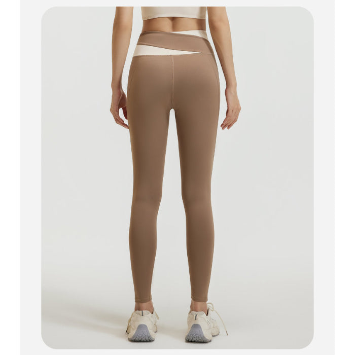 Sinceshe Splicing yoga pants high waist hip lift fitness elastic trousers running pants