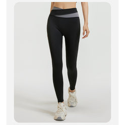 Sinceshe Splicing yoga pants high waist hip lift fitness elastic trousers running pants