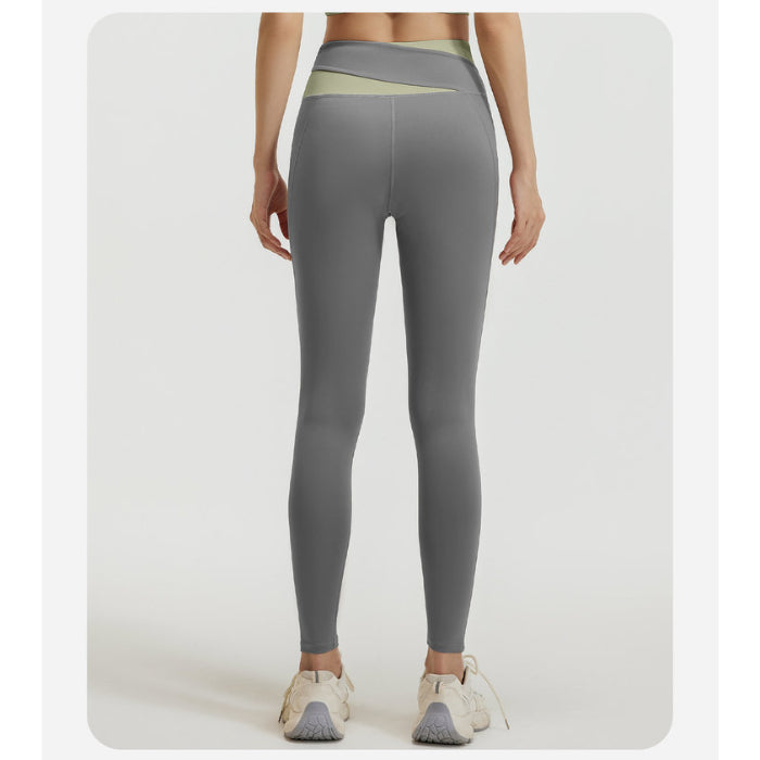 Sinceshe Splicing yoga pants high waist hip lift fitness elastic trousers running pants