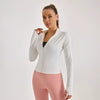 Sinceshe Zipper sports jacket stretch tight sports top yoga clothes women