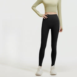 Sinceshe Yoga pants high waist hip lift high elastic nude running fitness pants