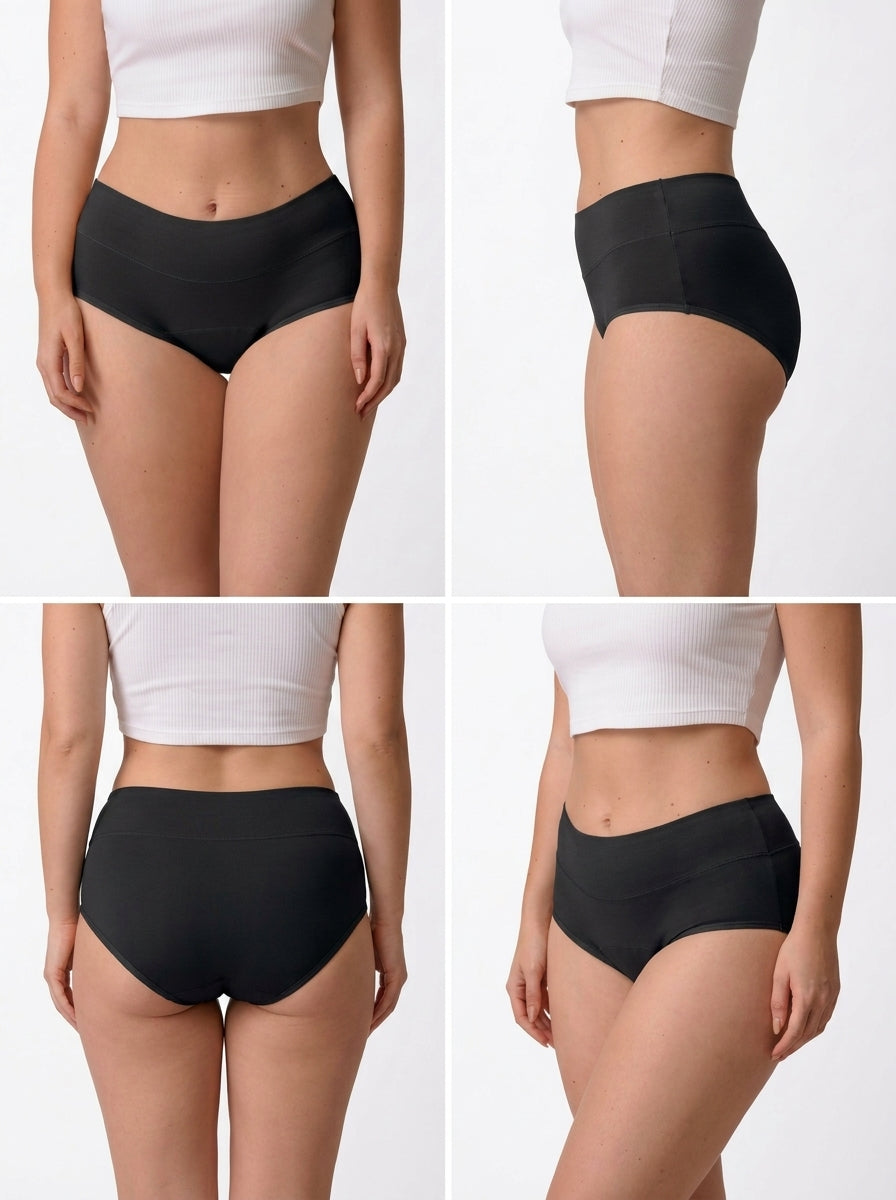 Seamless Organic Cotton Period Underwear 4-Layer Leak-Proof Protection
