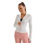 Sinceshe Zipper sports jacket stretch tight sports top yoga clothes women