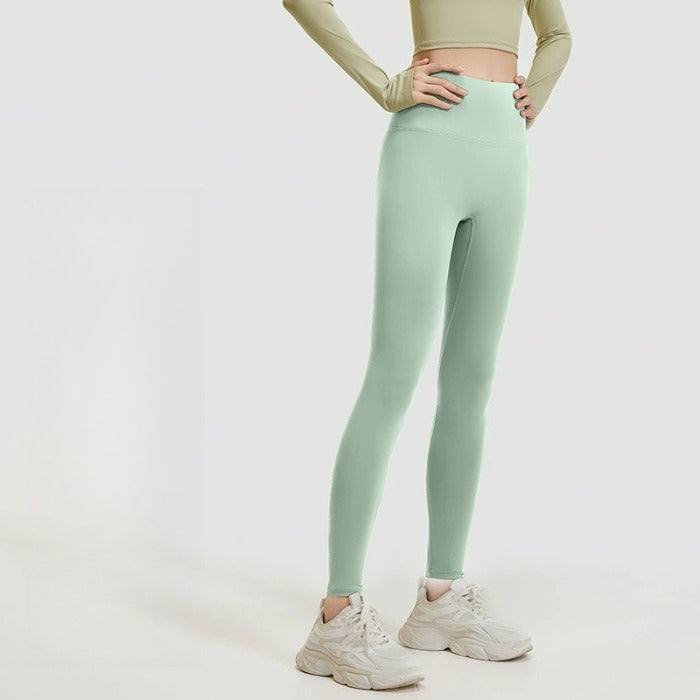 Sinceshe Yoga pants high waist hip lift high elastic nude running fitness pants
