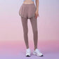 Sinceshe Fake two-piece sports leggings pocket pants nude fitness trousers high waist hip yoga pants women