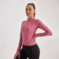 Sinceshe Zipper sports jacket stretch tight sports top yoga clothes women