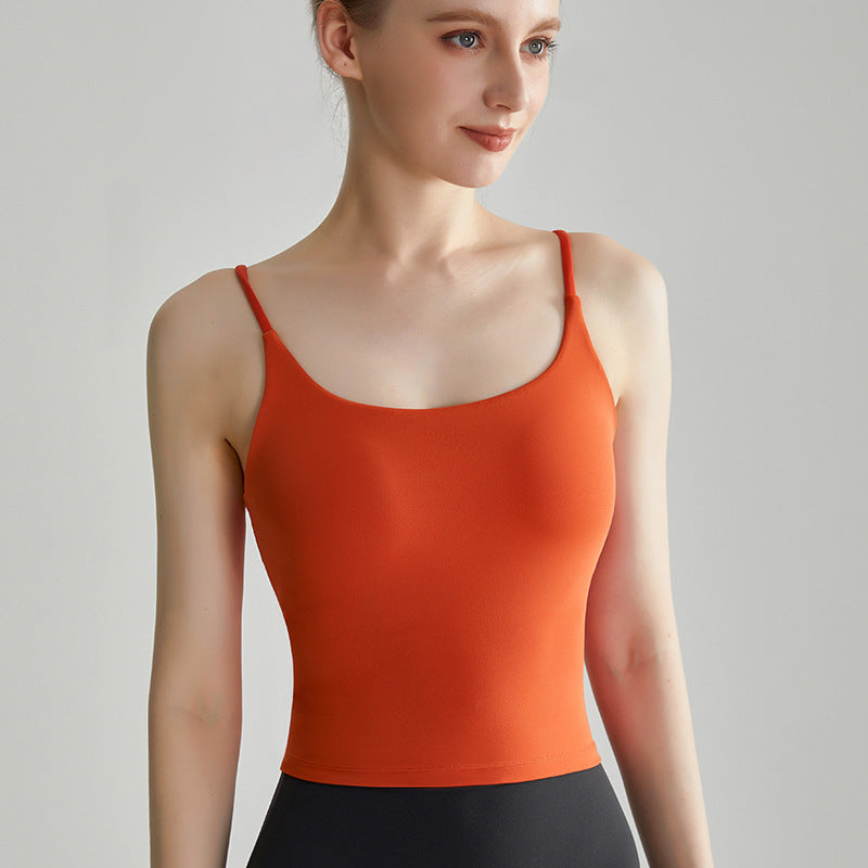 Sinceshe fitness suspenders yoga vest women's chest pad integrated shock-proof bacteriostatic thin shoulder sports underwear