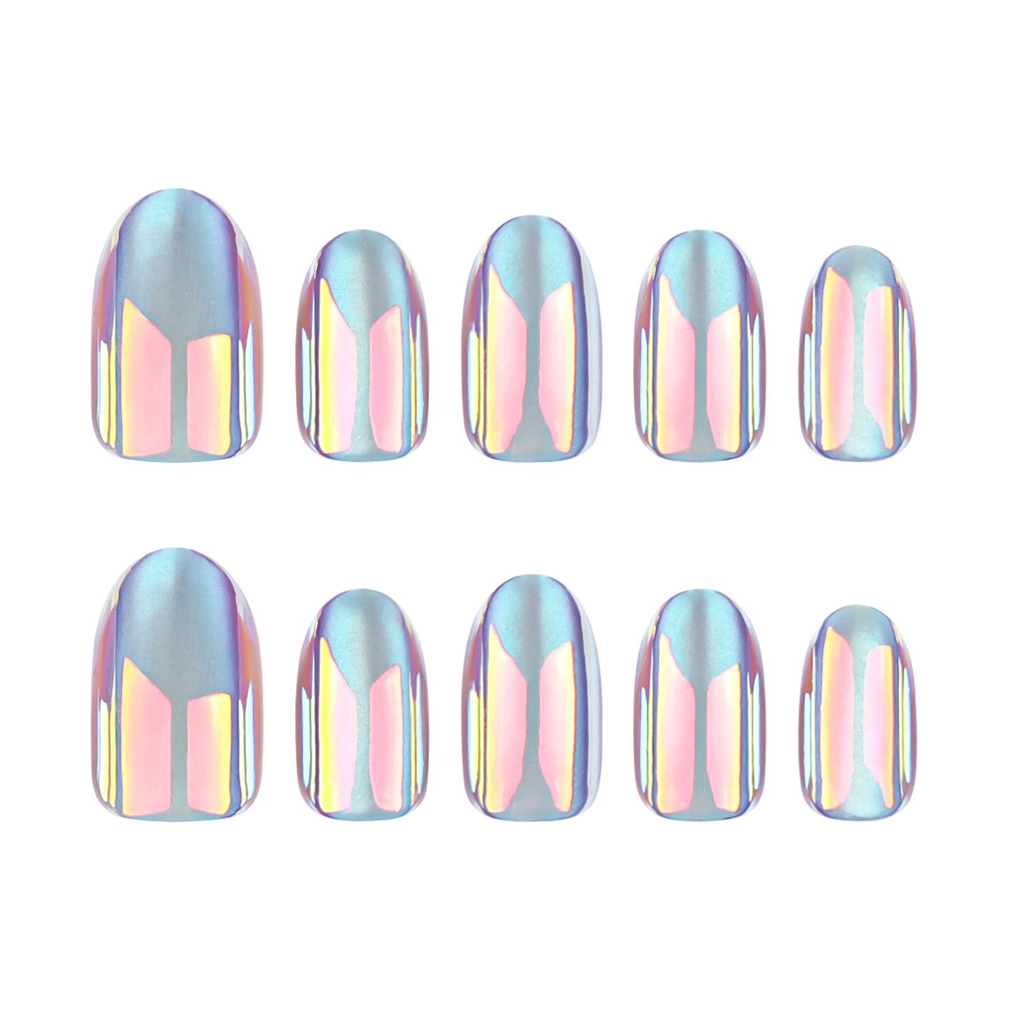 Aurora cat eyes short False Nail