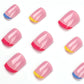 Multicolor French False Nail