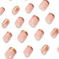 Christmas French gold thread bow False Nail