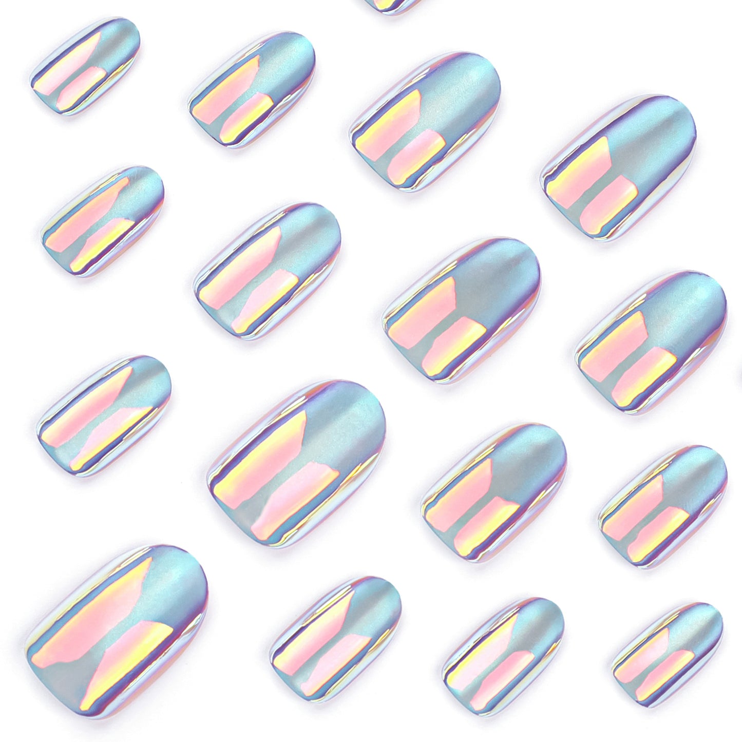 Aurora cat eyes short False Nail