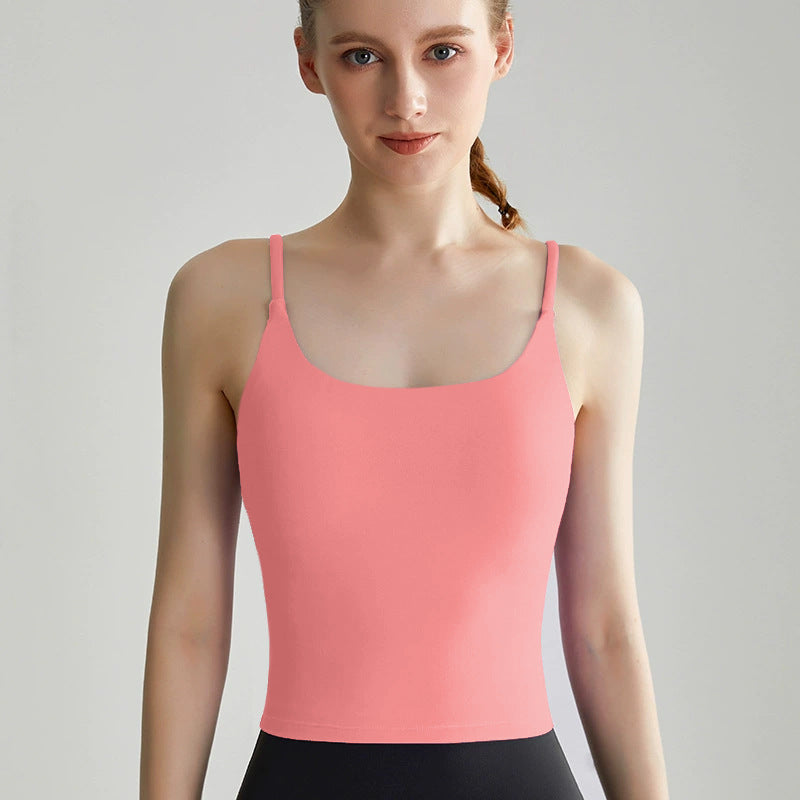 Sinceshe fitness suspenders yoga vest women's chest pad integrated shock-proof bacteriostatic thin shoulder sports underwear