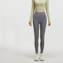 Sinceshe Yoga pants high waist hip lift high elastic nude running fitness pants