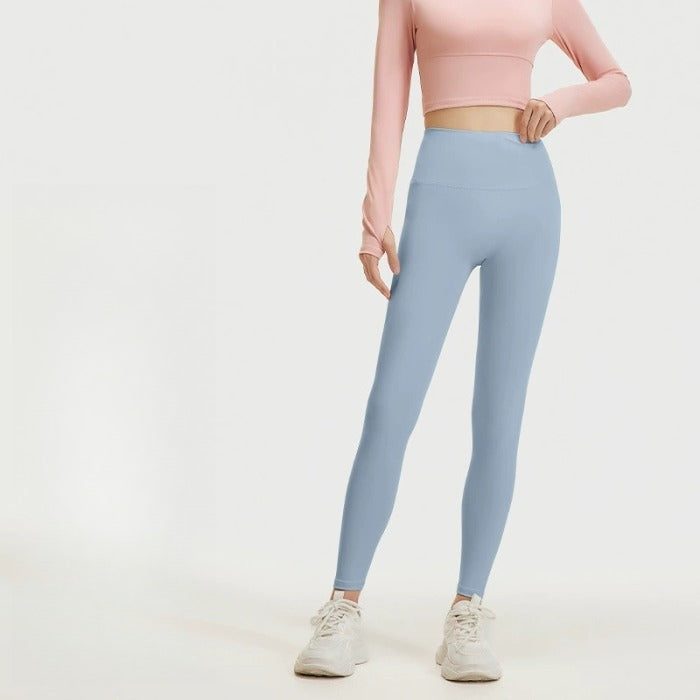 Sinceshe Yoga pants high waist hip lift high elastic nude running fitness pants